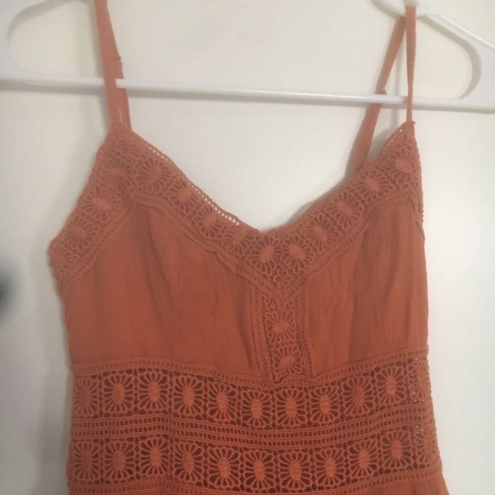 Rustic orange summer dress